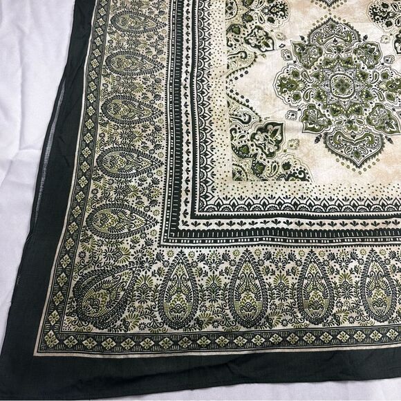 Time & Tru Green Yellow Ivory Paisley Print Oversized Kimono Women's Sz  L/XL - Picture 11 of 11